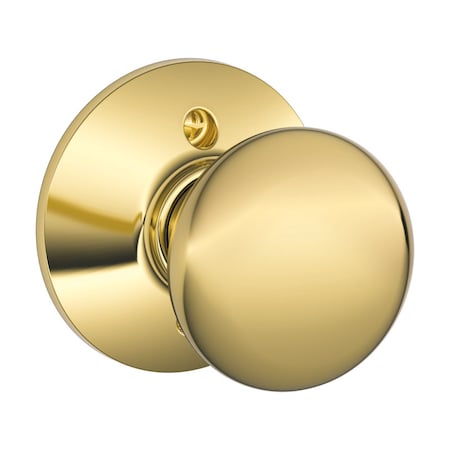 Schlage Schlage Plymouth Bright Brass Dummy Knob Right or Left Handed F170VPLY605